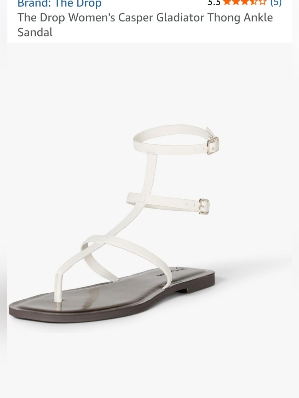 New Ivory Gladiator Sandals~The Drop~Casper~Size 7.5